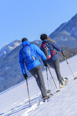 Schneeschuhwanderer