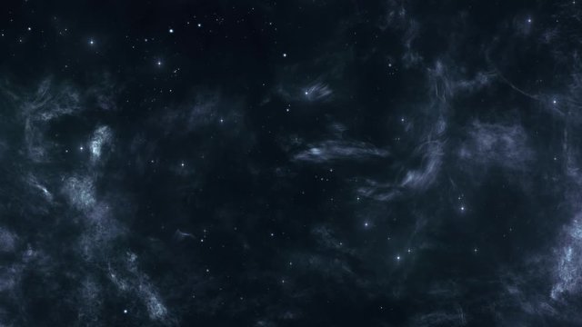 Dark Space Nebula and Bright Stars