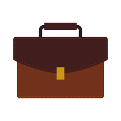 suitcase brown bag office icon. Isolated and flat illustration. Vector graphic