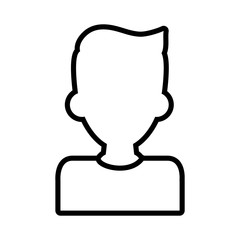 Man silhouette male avatar person people icon. Isolated and flat illustration. Vector graphic