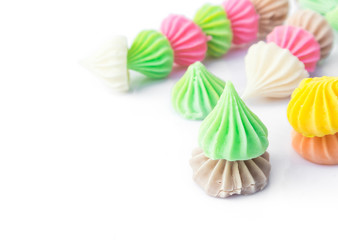 Sweet pink rose petals beautiful on white background