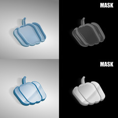 szklana ikona 3D vektor