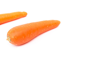 Fresh carrot on white background, vegetable concept