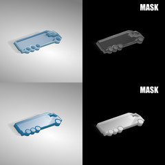 szklana ikona 3D vektor © vempireart