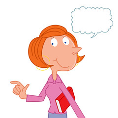 school  lessons woman teacher illustration