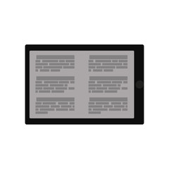 ebook tablet internet web reading lerning icon. Isolated and flat illustration. Vector graphic