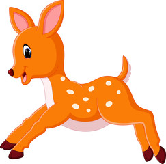 illustration of cute deer cartoon