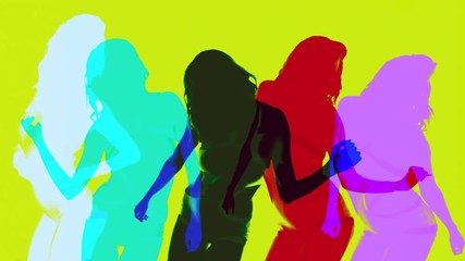 beautiful sexy disco dancer shadow silhouette