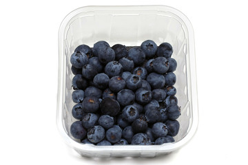 Loose Blueberries on a white background