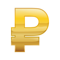 rouble money financial item economy icon. Isolated and flat illustration. Vector graphic