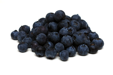 Loose Blueberries on a white background