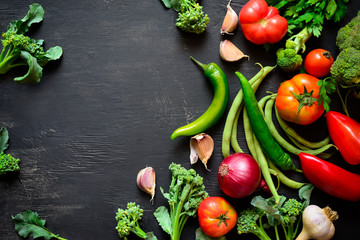 Season vegetables background