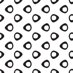 Abstract geometric pattern. A seamless background. Black and white texture.