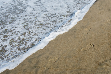footprint on the sand