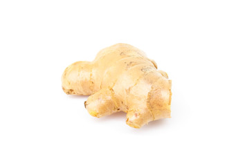 Fresh ginger on white background,raw material for cooking