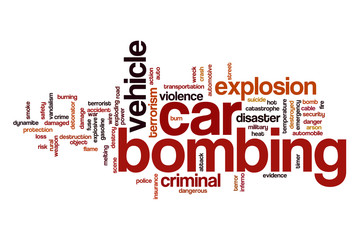 Car bombing word cloud concept