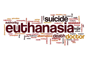 Euthanasia word cloud concept
