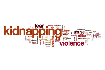 Kidnapping word cloud concept
