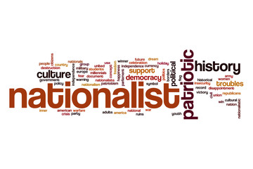Nationalist word cloud concept