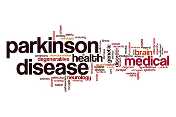 Parkinson disease word cloud concept