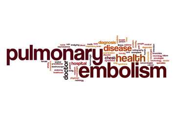 Pulmonary embolism word cloud concept