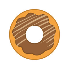 donut dessert cute sweet icon. Isolated and flat illustration. Vector graphic
