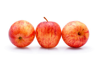 Gala apples isolate on white background