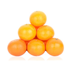 Ripe orange isolated on white background