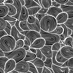 Seamless vector pattern background with abstract waves ornaments