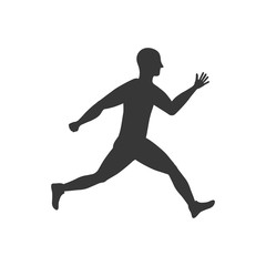 Fototapeta na wymiar sport man running fitness icon. Isolated and flat illustration. Vector graphic