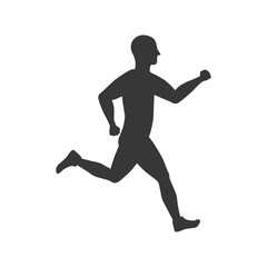 Fototapeta na wymiar sport man running fitness icon. Isolated and flat illustration. Vector graphic
