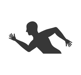 sport man running fitness icon. Isolated and flat illustration. Vector graphic