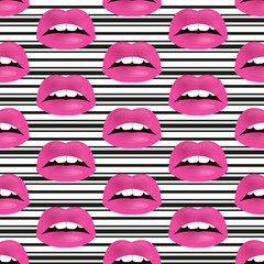 Glamour seamless lip pattern. Vector illustration for fashion design