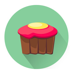 Cartoon dessert cake icon