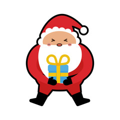 santa merry christmas cartoon icon. Isolated and flat illustration. Vector graphic