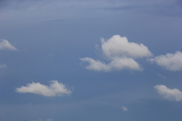 Tiny clouds with blue sky background