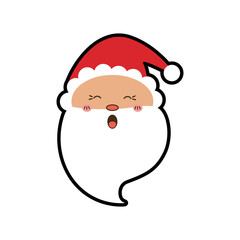 santa merry christmas cartoon icon. Isolated and flat illustration. Vector graphic