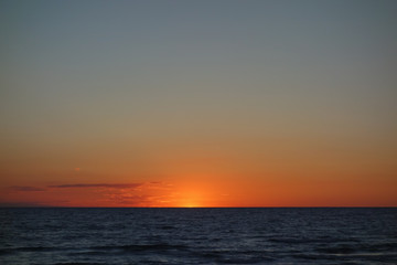 Sunset at the beach on Hiddensee island, Germany