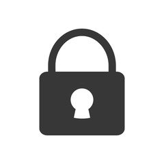 padlock security system silhouette icon. Isolated and flat illustration. Vector graphic