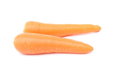 Fresh carrot on white background, vegetable concept