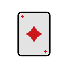 Obraz premium card casino las vegas game lucky icon. Isolated and flat illustration. Vector graphic
