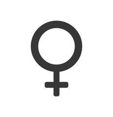 gender female circle sign icon. Isolated and flat illustration. Vector graphic