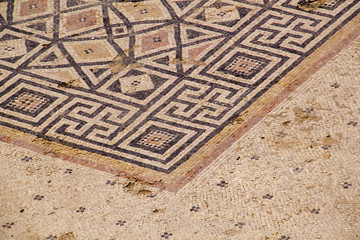 Herods Palace ruins in Caesarea. Mediterranean coast of Israel