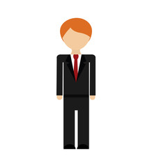 cartoon suit businessman man male avatar person icon. Isolated and flat illustration. Vector graphic