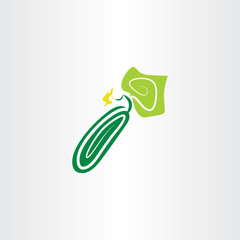 cucumber vector icon clipart logo