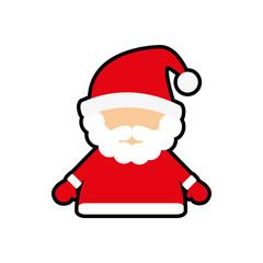 santa merry christmas cartoon celebration icon. Isolated and flat illustration. Vector graphic