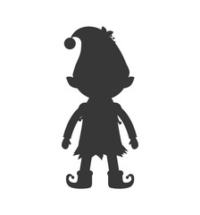 elf merry christmas cartoon celebration icon. Isolated and flat illustration. Vector graphic