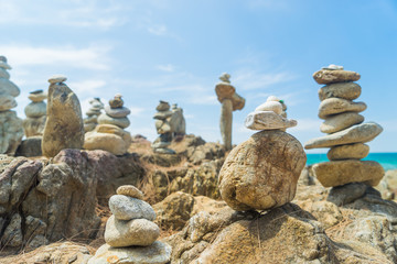 Concept of harmony and balance. Rock Zen