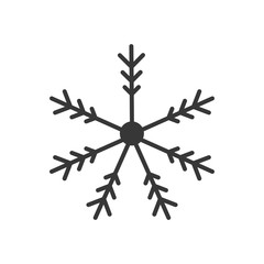 snowflake winter merry christmas icon. Isolated and flat illustration. Vector graphic