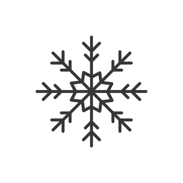 snowflake winter merry christmas icon. Isolated and flat illustration. Vector graphic